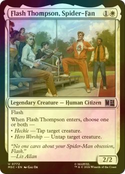 画像1: [FOIL] スパイダー・ファン、フラッシュ・トンプソン/Flash Thompson, Spider-Fan 【英語版】 [MSC-白U]
