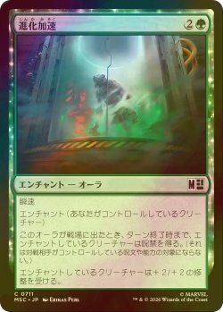 画像1: [FOIL] 進化加速/Accelerated Evolution 【日本語版】 [MSC-緑C]