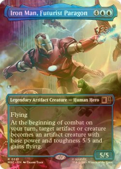 画像1: [FOIL] 未来の先駆者、アイアンマン/Iron Man, Futurist Paragon (全面アート版) 【英語版】 [MSC-青R]