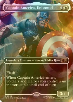画像1: [FOIL] 不屈の盾、キャプテン・アメリカ/Captain America, Unbowed (全面アート版) 【英語版】 [MSC-白R]