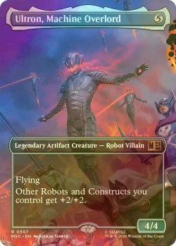 画像1: [FOIL] 機械の覇者、ウルトロン/Ultron, Machine Overlord (全面アート版) 【英語版】 [MSC-灰R]