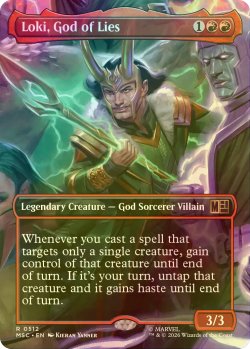 画像1: [FOIL] 欺きの神、ロキ/Loki, God of Lies (全面アート版) 【英語版】 [MSC-赤R]
