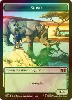 画像2: [FOIL] 鳥/BIRD & サイ/RHINO 【英語版】 [MSC-トークン]
