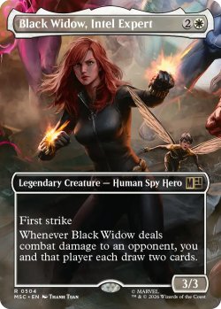 画像1: 諜報のスペシャリスト、ブラック・ウィドウ/Black Widow, Intel Expert (全面アート版) 【英語版】 [MSC-白R]