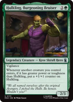 画像1: 新星の猛者、ハルクリング/Hulkling, Burgeoning Bruiser 【英語版】 [MSH-緑U]
