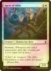[FOIL] アトラスのエージェント/Agent of Atlas 【英語版】 [MSH-白C]
