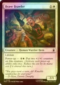 [FOIL] 勇猛な喧嘩屋/Brave Brawler 【英語版】 [MSH-白C]