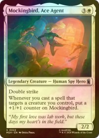 [FOIL] エース・エージェント、モッキンバード/Mockingbird, Ace Agent 【英語版】 [MSH-白U]