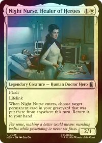 [FOIL] ヒーロー達の癒し手、ナイト・ナース/Night Nurse, Healer of Heroes 【英語版】 [MSH-白U]