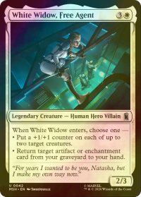 [FOIL] 独立エージェント、ホワイト・ウィドウ/White Widow, Free Agent 【英語版】 [MSH-白U]