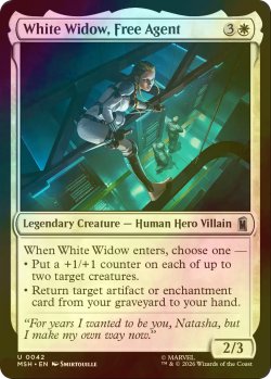画像1: [FOIL] 独立エージェント、ホワイト・ウィドウ/White Widow, Free Agent 【英語版】 [MSH-白U]