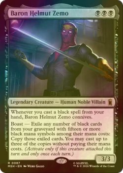 画像1: [FOIL] バロン・ヘルムート・ジモ/Baron Helmut Zemo 【英語版】 [MSH-黒R]