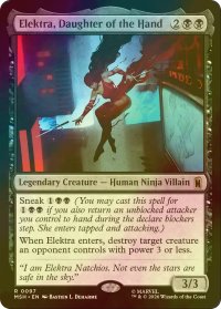 [FOIL] ザ・ハンドのくノ一、エレクトラ/Elektra, Daughter of the Hand 【英語版】 [MSH-黒R]