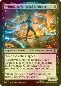 [FOIL] 復讐に燃えるエンジニア、ウィップラッシュ/Whiplash, Vengeful Engineer 【英語版】 [MSH-黒U]