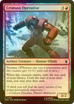 画像1: [FOIL] 真紅の工作員/Crimson Operative 【英語版】 [MSH-赤C]