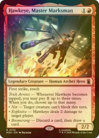 [FOIL] 百発百中の射手、ホークアイ/Hawkeye, Master Marksman 【英語版】 [MSH-赤R]
