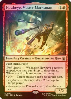 画像1: [FOIL] 百発百中の射手、ホークアイ/Hawkeye, Master Marksman 【英語版】 [MSH-赤R]