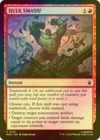 [FOIL] ハルクスマッシュ！/HULK SMASH! 【英語版】 [MSH-赤C]