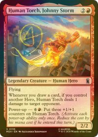 [FOIL] ヒューマン・トーチ、ジョニー・ストーム/Human Torch, Johnny Storm 【英語版】 [MSH-赤U]