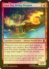 [FOIL] 全身武器、アイアンフィスト/Iron Fist, Living Weapon 【英語版】 [MSH-赤U]