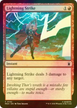 画像1: [FOIL] 稲妻の一撃/Lightning Strike 【英語版】 [MSH-赤C]