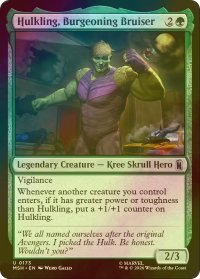 [FOIL] 新星の猛者、ハルクリング/Hulkling, Burgeoning Bruiser 【英語版】 [MSH-緑U]
