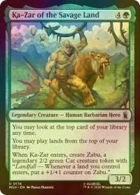 [FOIL] サヴェッジ・ランドのケイザー/Ka-Zar of the Savage Land 【英語版】 [MSH-緑U]