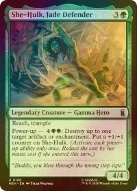 [FOIL] 翠色の守護者、シーハルク/She-Hulk, Jade Defender 【英語版】 [MSH-緑U]