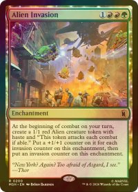 [FOIL] 異星人の侵略/Alien Invasion 【英語版】 [MSH-金R]
