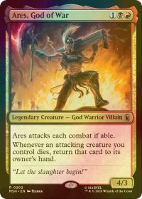 [FOIL] 戦いの神、アレス/Ares, God of War 【英語版】 [MSH-金R]