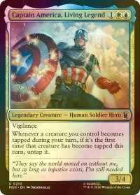 [FOIL] 生ける伝説、キャプテン・アメリカ/Captain America, Living Legend 【英語版】 [MSH-金U]