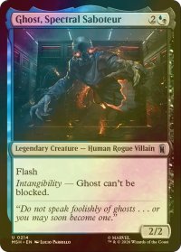 [FOIL] 霊体の破壊工作員、ゴースト/Ghost, Spectral Saboteur 【英語版】 [MSH-金U]