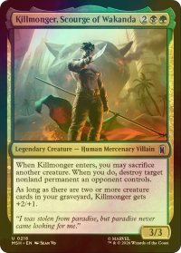 [FOIL] ワカンダの災厄、キルモンガー/Killmonger, Scourge of Wakanda 【英語版】 [MSH-金U]