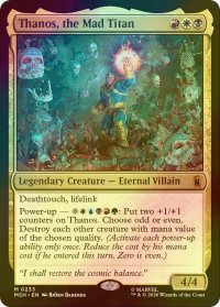 [FOIL] マッドタイタン、サノス/Thanos, the Mad Titan 【英語版】 [MSH-金MR]