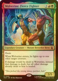 [FOIL] 獰猛な戦士、ウルヴァリン/Wolverine, Fierce Fighter 【英語版】 [MSH-金R]