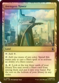 [FOIL] アベンジャーズ・タワー/Avengers Tower 【英語版】 [MSH-土地U]