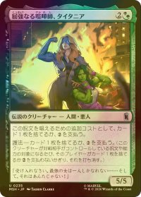 [FOIL] 屈強なる喧嘩師、タイタニア/Titania, Rugged Rumbler 【日本語版】 [MSH-金U]