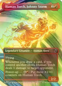 [FOIL] ヒューマン・トーチ、ジョニー・ストーム/Human Torch, Johnny Storm (全面アート版) 【英語版】 [MSH-赤U]