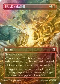 [FOIL] ハルクスマッシュ！/HULK SMASH! (全面アート版) 【英語版】 [MSH-赤C]