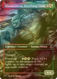 [FOIL] 恐怖の巨人、アボミネーション/Abomination, Terrifying Titan (全面アート版) 【英語版】 [MSH-金U]