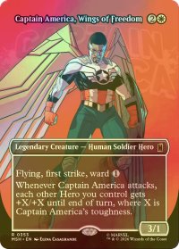 [FOIL] 自由の翼、キャプテン・アメリカ/Captain America, Wings of Freedom (全面アート版) 【英語版】 [MSH-白R]
