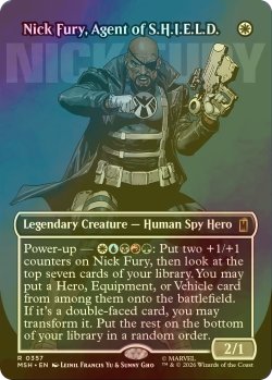 画像1: [FOIL] S.H.I.E.L.D.のエージェント、ニック・フューリー/Nick Fury, Agent of S.H.I.E.L.D. No.357 (全面アート版) 【英語版】 [MSH-白R]