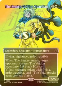 [FOIL] 金色の守護者、セントリー/The Sentry, Golden Guardian (全面アート版) 【英語版】 [MSH-白R]
