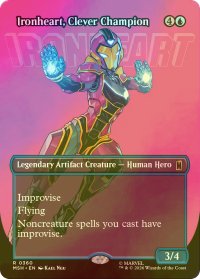[FOIL] 才気煥発な勇士、アイアンハート/Ironheart, Clever Champion (全面アート版) 【英語版】 [MSH-青R]