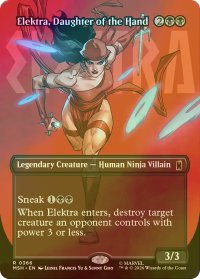 [FOIL] ザ・ハンドのくノ一、エレクトラ/Elektra, Daughter of the Hand No.366 (全面アート版) 【英語版】 [MSH-黒R]
