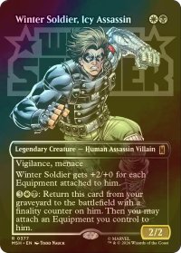 [FOIL] 冷徹な暗殺者、ウィンター・ソルジャー/Winter Soldier, Icy Assassin (全面アート版) 【英語版】 [MSH-金R]