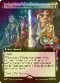 [FOIL] サンダーボルツの陰謀/Thunderbolts Conspiracy (拡張アート版) 【英語版】 [MSH-黒R]