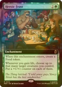 [FOIL] ヒーローの宴/Heroic Feast (拡張アート版) 【英語版】 [MSH-緑R]