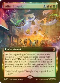 [FOIL] 異星人の侵略/Alien Invasion (拡張アート版) 【英語版】 [MSH-金R]