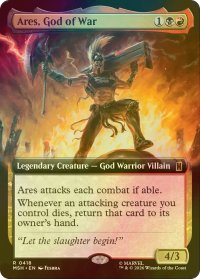 [FOIL] 戦いの神、アレス/Ares, God of War (拡張アート版) 【英語版】 [MSH-金R]
